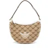 Mcm Women Embroidered Raffia Himmel Ascending Moon Shoulder Bag