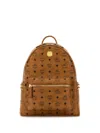 Mcm Zaino Stark Piccolo In Tela Stampata  Donna In Brown
