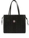 Mcm Monogram Tote Bag In Black