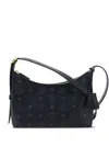 Mcm Aren Visetos Monogram Hobo Bag In Black