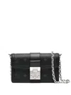 Mcm Logo Removable Shoulder Strap Single Shoulder Bag In Black