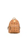 Mcm X-mini Stark Side Stud Convertible Backpack In Brown