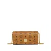 Mcm Rectangular Shape Crossbody Bag With Chain Strap In Brown