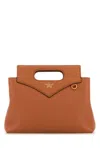 Mcm Caramel Leather Mini Soft Diamond Handbag In Brown