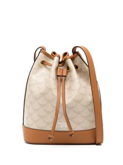 Mcm Medium Ella Lauretos Monogram Crossbody Bag In Ss24 Oatmeal