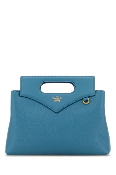MCM MCM TURQUOISE LEATHER MINI SOFT DIAMOND HANDBAG