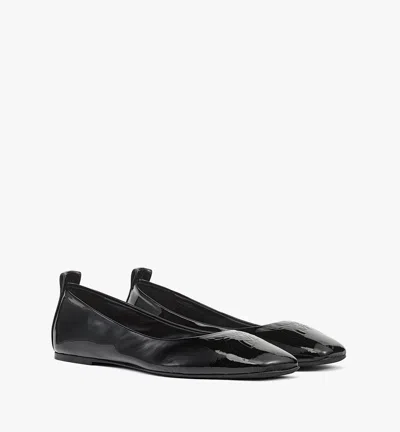 Mcm Ballerina Shoes In Patent Lamb Leather In Black