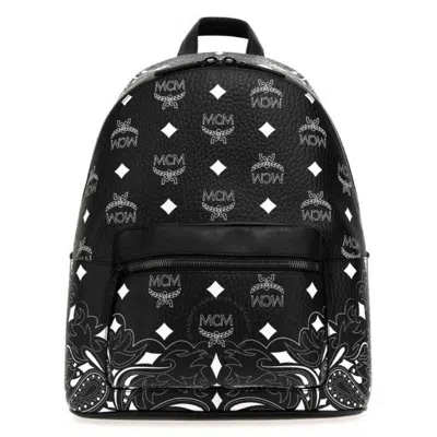 Mcm Bandana Visetos Stark Backpack In Black