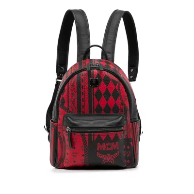 Mcm Baroque Stark Backpack In Red