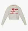Mcm Beach Club Logo Cropped Sweatshirt In Beige