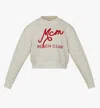 Mcm Beach Club Logo Cropped Sweatshirt In Beige