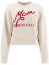 Mcm Beach Club Logo Cropped Sweatshirt In Neutrals