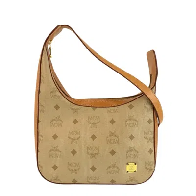 Pre-owned Mcm Beige Brown Leather Shoulder Bag () In Beige, Brown