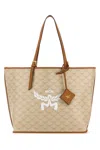 Mcm Women Printed Canvas Himmel Shopping Bag In Beige