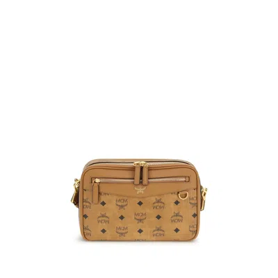 Mcm Small Diamond Crossbody Bag In Brown