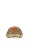 Mcm Embroidered Polyester Blend Baseball Cap In Beige