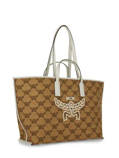 Mcm Beige Nylon Handbag