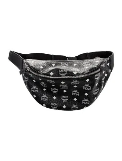 Pre-owned Mcm Belt Bag In Black