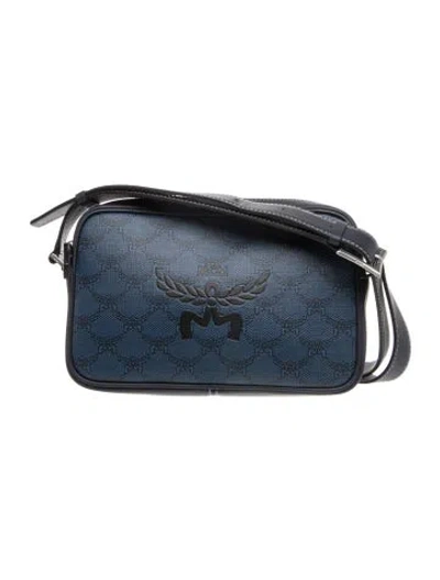 Pre-owned Mcm Belt Bag In Blue