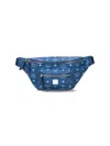 Mcm Belt Bags With Adjustable Strap And Front Pocket In Blue