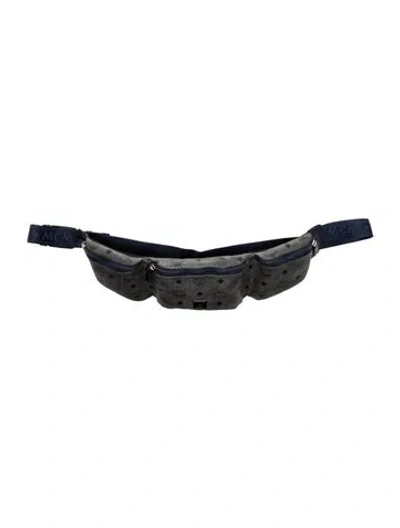 Pre-owned Mcm Belt Bag In Gray