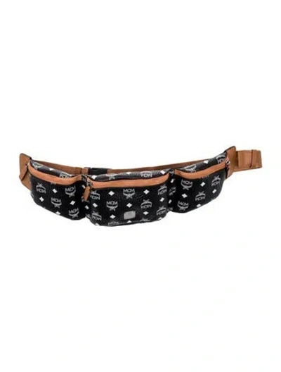 Pre-owned Mcm Belt Bag In Gray
