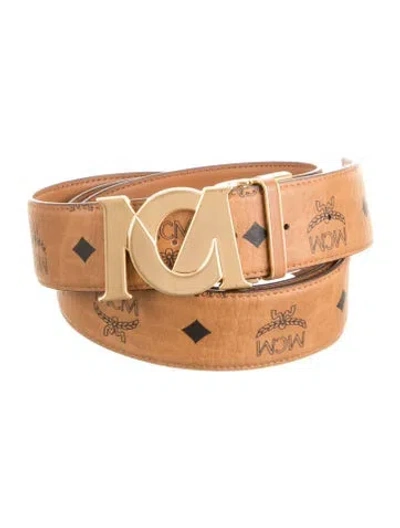 Pre-owned Mcm Belt In Neutrals