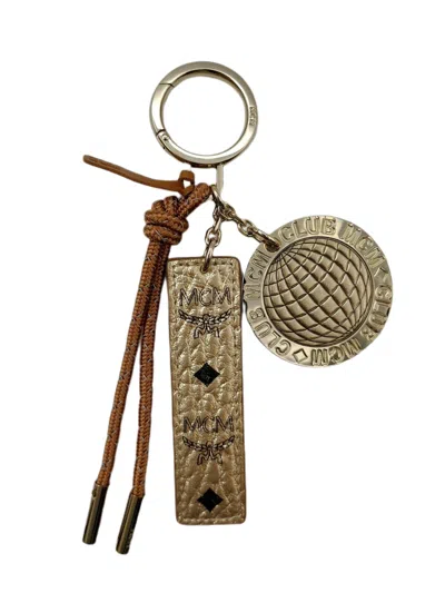Mcm Berlin Gold Visetos Logo Disco Ball Charm Key-chain