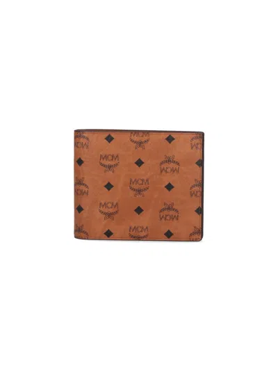 Mcm Bi-fold Wallet In Brown