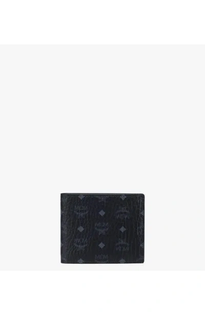 Mcm Bifold Wallet In Visetos Original In Black