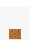 Mcm Canvas Bifold Wallet Visetos Print In Cognac