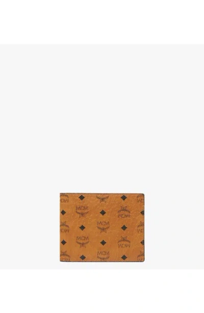 Mcm Bifold Wallet In Cognac