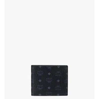 Mcm Bifold Wallet In Visetos Original In Black