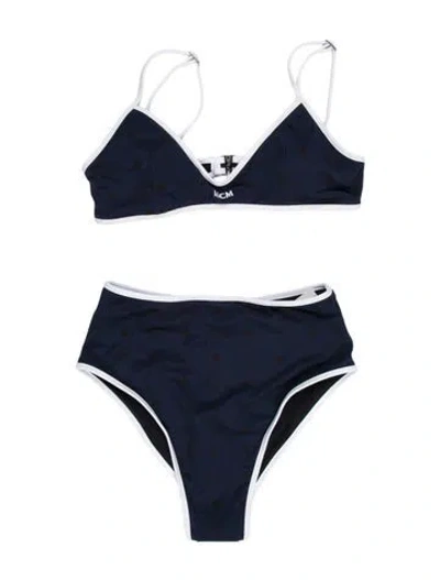 Pre-owned Mcm Bikini In Blue