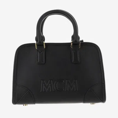 Mcm Black Boston Satchel Bag