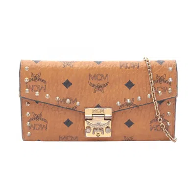 Pre-owned Mcm Black Brown Leather Handbag Shoulder Bag () In Black, Brown