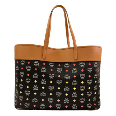 Pre-owned Mcm Black Brown Leather Tote Bag () In Black, Brown