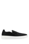 Mcm Black Canvas And Leather Neo Terrain Slip Ons
