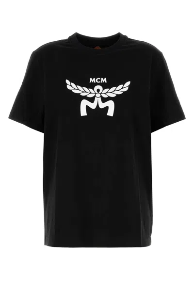 MCM MCM BLACK COTTON T SHIRT