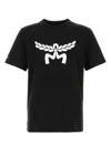 Mcm Laurel Logo Print T-shirt In Organic Cotton In Black