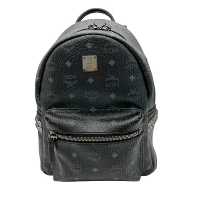 Pre-owned Mcm Black Leather Backpack ()