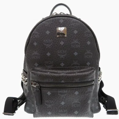 Pre-owned Mcm Black Leather Backpack ()