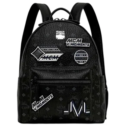 Pre-owned Mcm Black Leather Backpack ()