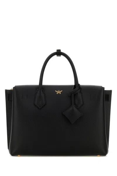Mcm Black Leather Milla Handbag