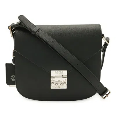 Pre-owned Mcm Black Leather Pochette Shoulder Bag ()