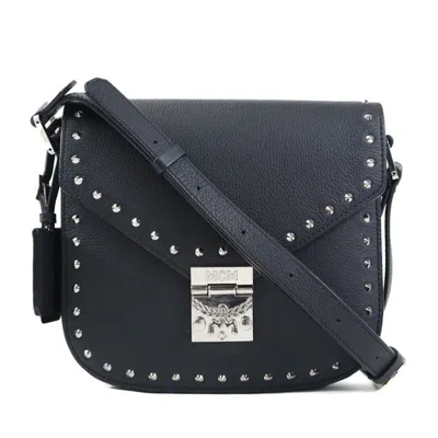 Pre-owned Mcm Black Leather Shoulder Bag ()