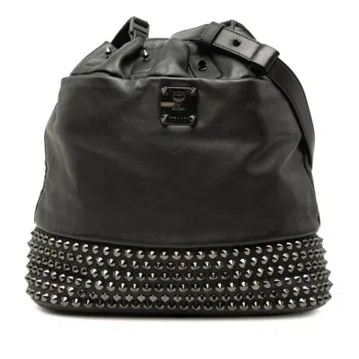 Pre-owned Mcm Black Leather Shoulder Bag ()