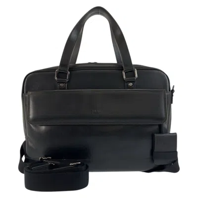 Pre-owned Mcm Black Leather Shoulder Bag ()