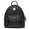 Mcm Black Mini Visetos Stark Backpack In Black