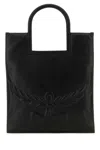 MCM BLACK NAPPA LEATHER AREN SHOPPING BAG